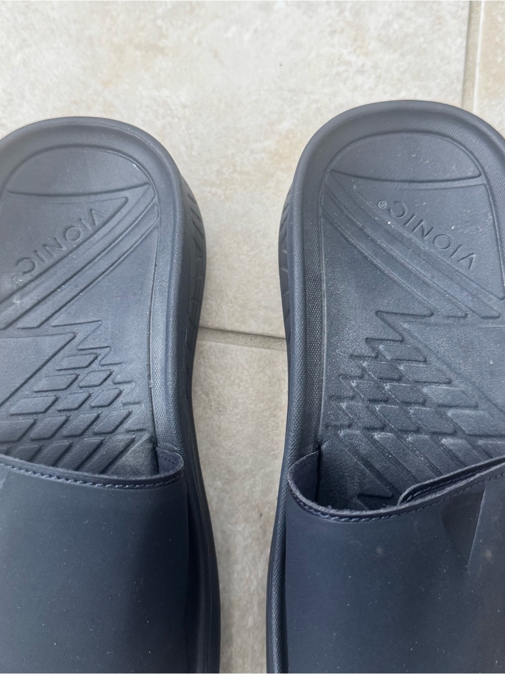 Vionic Rejuvenate Recovery Slides Womens 7 Black Adjustable Orthotic Sandals - Picture 6 of 9